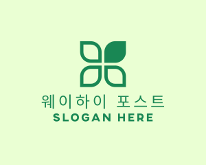 Green Eco Leaves logo design