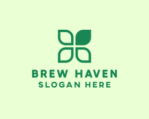 Green Eco Leaves logo design