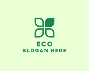 Green Eco Leaves logo design