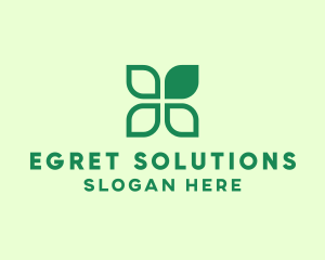 Green Eco Leaves logo design