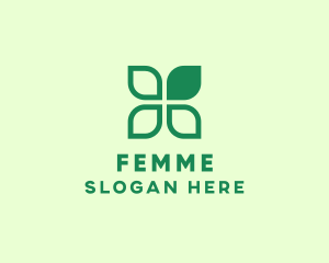 Green Eco Leaves logo design