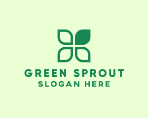 Green Eco Leaves logo design