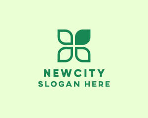 Green Eco Leaves logo design