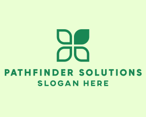 Green Eco Leaves logo design