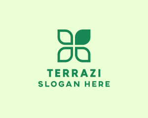 Green Eco Leaves logo design