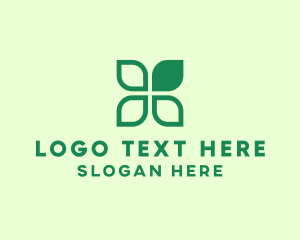 Crop - Green Eco Leaves logo design