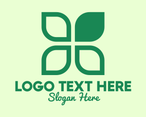 Eco - Green Eco Leaves logo design