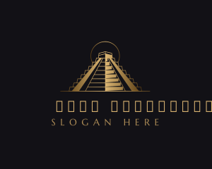 Yucatan - Mayan Pyramid Landmark logo design