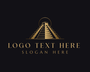Mayan Pyramid Landmark Logo