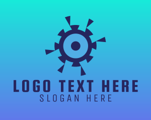 Eye - Blue Cog Technology logo design