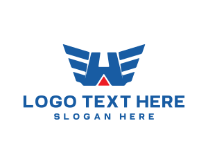 Aviation Wings Letter W logo design