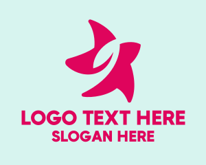 Lotion - Pink Leaf Star Beauty logo design