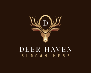 Elegant Deer Crest logo design