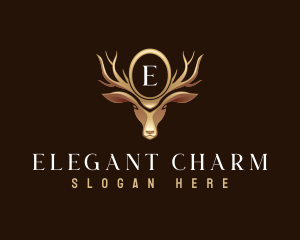 Elegant Deer Crest logo design