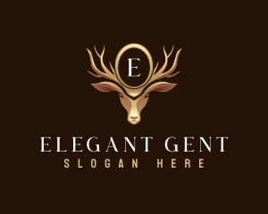 Elegant Deer Crest logo design