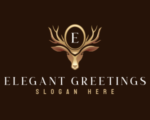 Elegant Deer Crest logo design