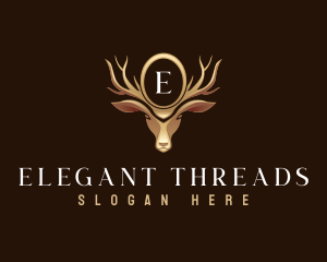 Elegant Deer Crest logo design