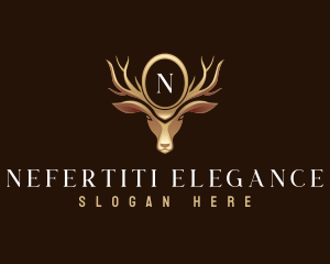 Elegant Deer Crest logo design