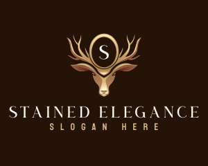 Elegant Deer Crest logo design