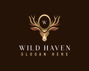 Elegant Deer Crest logo design