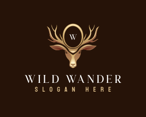 Elegant Deer Crest logo design