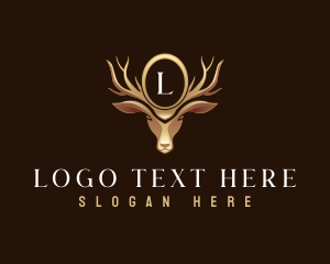 Elegant Deer Crest Logo