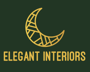 Crescent Moon Decoration logo design