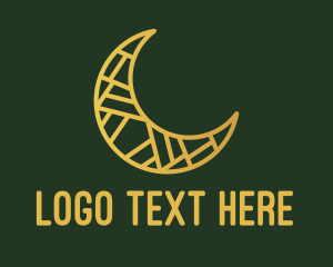 Islam - Crescent Moon Decoration logo design