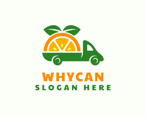 Orange Fruit Truck Logo