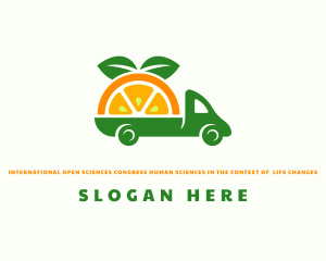 Produce - Orange Fruit Truck logo design