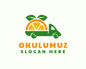 Fast - Orange Fruit Truck logo design