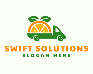 Speedy - Orange Fruit Truck logo design