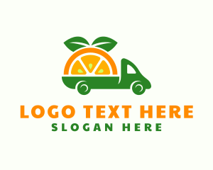 Orange Fruit Truck Logo