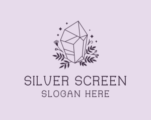 Crystal Gemstone Flower Logo