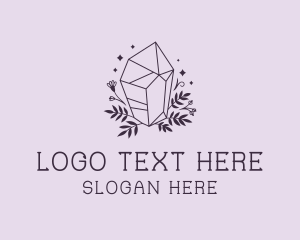 Flower - Crystal Gemstone Flower logo design