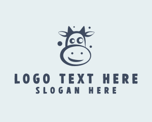 Character - Cow Cattle Animal logo design