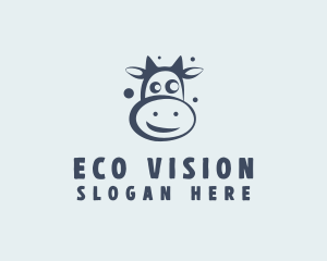 Cartoon Dairy Cow logo design