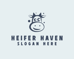 Cartoon Dairy Cow logo design