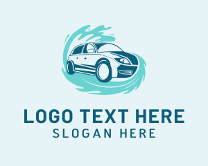 Motor - Automotive Water Splash Car logo design