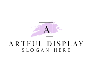 Square Watercolor Art Gallery logo design