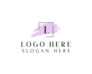 Square Watercolor Art Gallery logo design