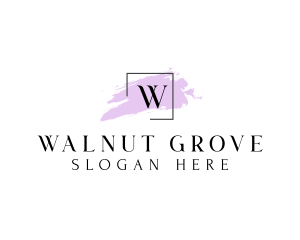 Square Watercolor Art Gallery logo design