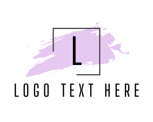 Letter - Watercolor Letter Square logo design
