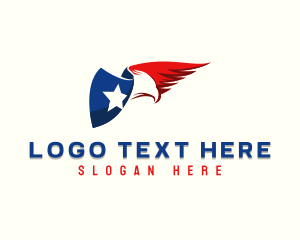 Flight - Patriotic Eagle Wing logo design