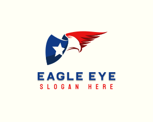 Patriotic Eagle Wing logo design