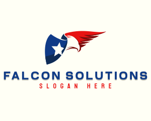 Patriotic Eagle Wing logo design