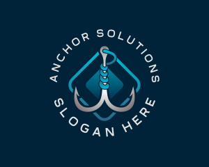 Anchor - Fishing Hook Anchor logo design