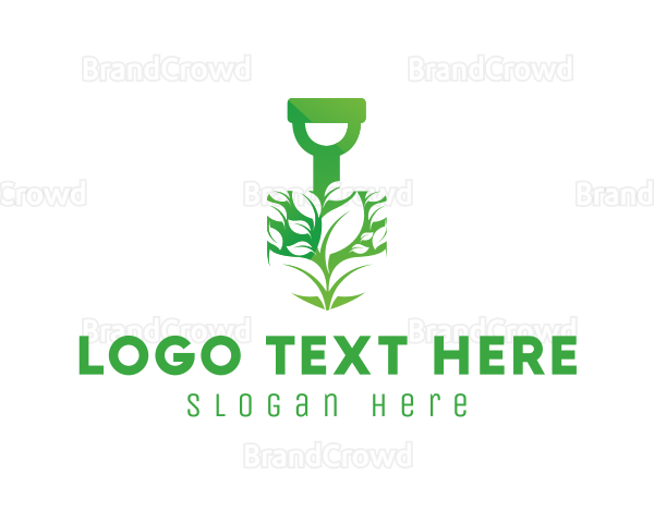 Shovel Plant Gardening Logo