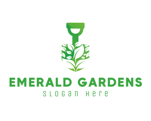 Shovel Plant Gardening logo design