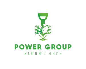 Farmer - Shovel Plant Gardening logo design
